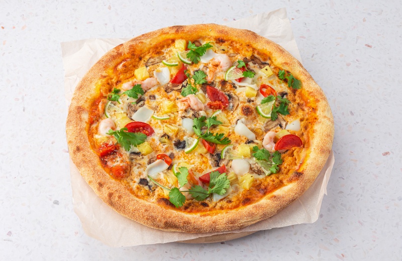 Заказ Пицца Том Ям с морепродуктами 30 см